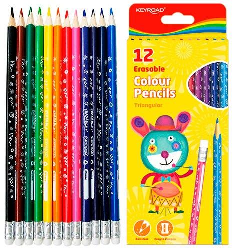 الوان خشب كى رود 12لون مثلث طبى باستيكة وليبل موديل KR971453