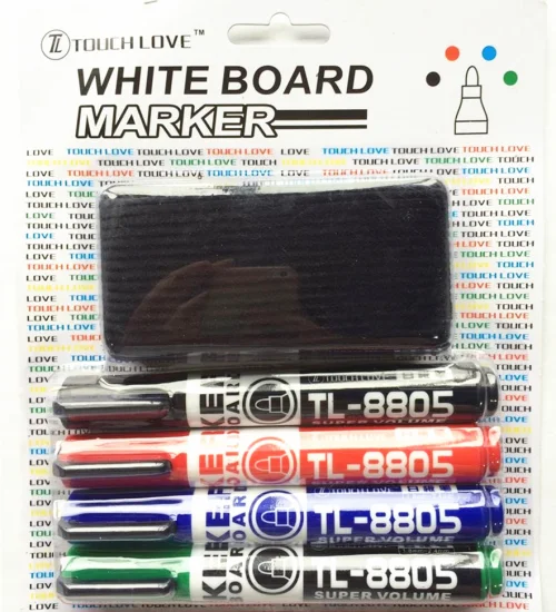 طقم 4 قلم سبورة + بشاورة TOUCH LOVE 