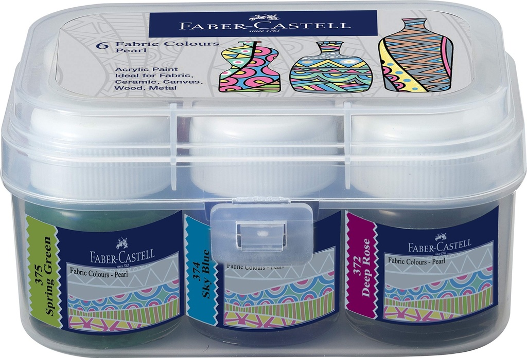 طقم الوان اكريلك برطمانات 10 ملل 6 لون موديل 1410506 اكريليك 