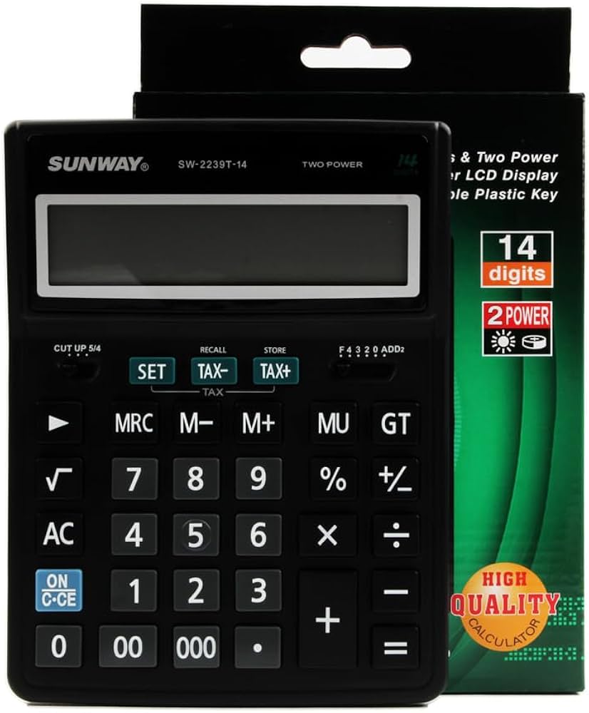 الة حاسبة صن واى 14 رقم موديل SW-2239