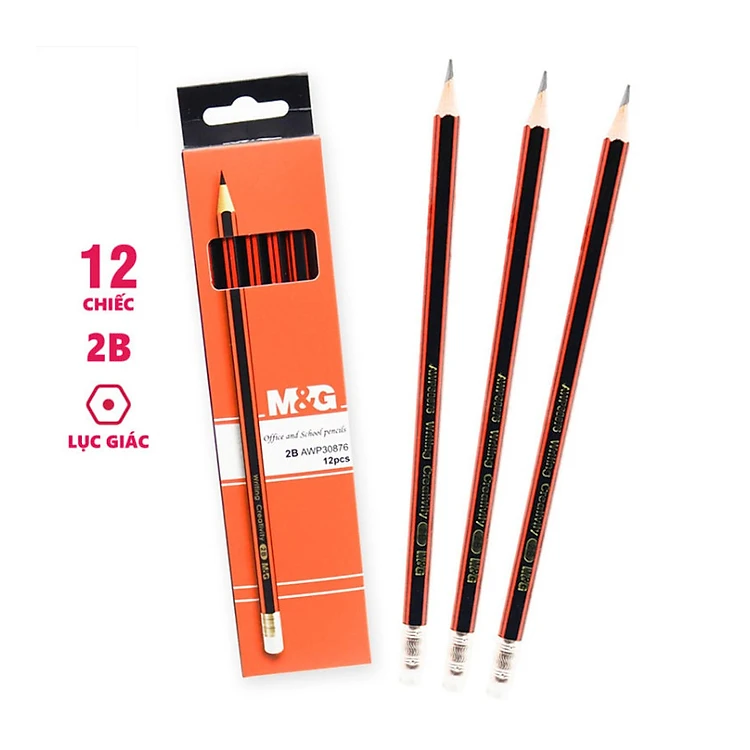 قلم رصاص باستيكة M&G HB موديل 30876