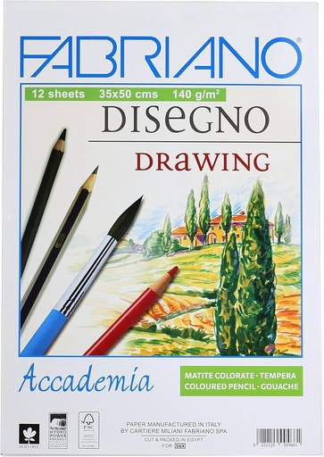 [6221129000045] سكتش سلك فبريانو1/8فرخ ابيض 140 جرام