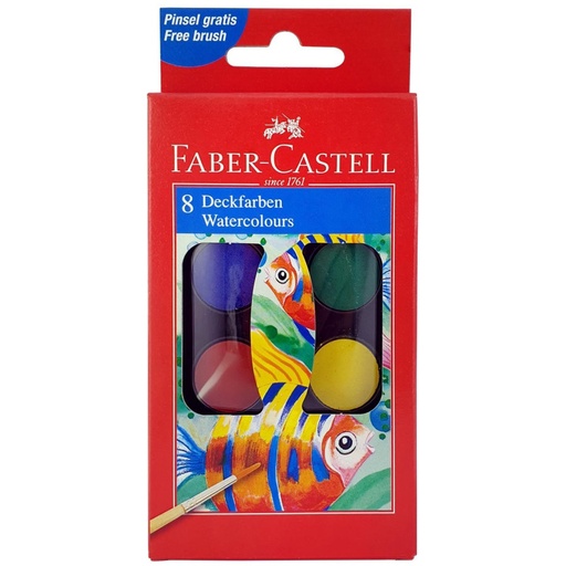 الوان مياه حجارة فبركاسل + فرشاة