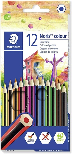 [4007817185124] الوان خشب 12 لون  استدلر نورس 185C12