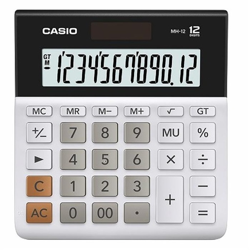[4971850091677] الة حاسبة كاسيو موديل MH-12-WE