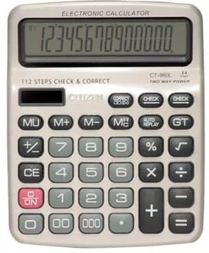 [6926801908601] الة حاسبة Citizen موديل CT-860L
