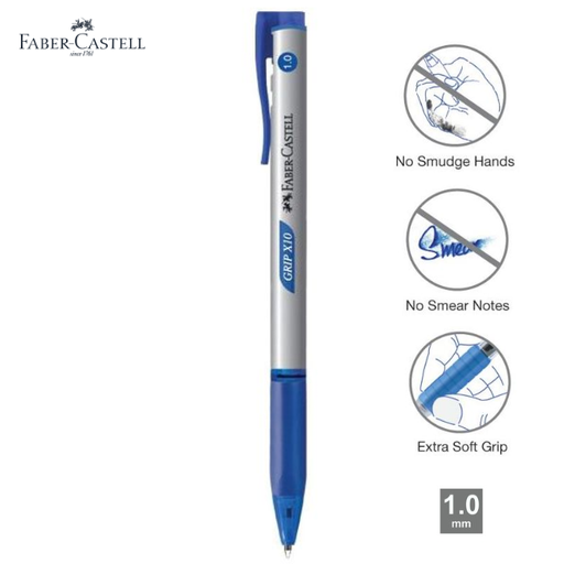 [9555684634566] قلم جاف فبركاسل سوستة ازرق 1.0 جريب فضى موديل 547652